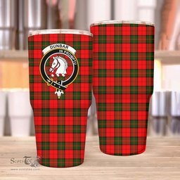 Scottish Dunbar Clan Tartan Tumbler - Stainless Steel Glitter Tumbler Scottish Plaid Tartan Plaid