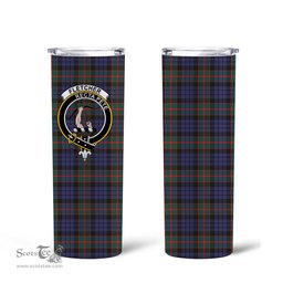 Scottish Fletcher Clan Tartan Tumbler - Tall Glitter Tumbler Scottish Plaid Tartan Plaid