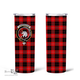 Scottish Cunningham Clan Tartan Tumbler - Tall Glitter Tumbler Scottish Plaid Tartan Plaid