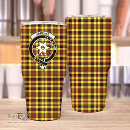 Scottish Jardine Clan Tartan Tumbler - Stainless Steel Glitter Tumbler Scottish Plaid Tartan Plaid