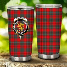 Scottish Cumming Clan Tartan Tumbler - Stainless Steel Glitter Tumbler Scottish Plaid Tartan Plaid