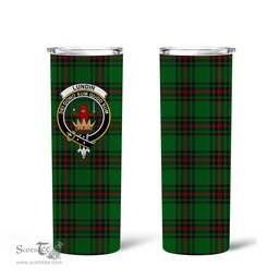 Scottish Lundin Clan Tartan Tumbler - Tall Glitter Tumbler Scottish Plaid Tartan Plaid