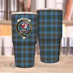 Scottish Cockburn Clan Tartan Tumbler - Stainless Steel Glitter Tumbler Scottish Plaid Tartan Plaid