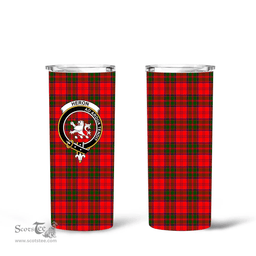 Scottish Heron Clan Tartan Tumbler - Tall Glitter Tumbler Scottish Plaid Tartan Plaid
