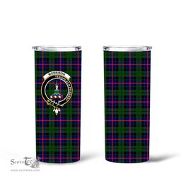 Scottish Morrison Clan Tartan Tumbler - Tall Glitter Tumbler Scottish Plaid Tartan Plaid