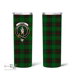 Scottish Logie Clan Tartan Tumbler - Tall Glitter Tumbler Scottish Plaid Tartan Plaid