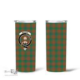Scottish MENZIES GREEN ANCIENT Clan Tartan Tumbler - Tall Glitter Tumbler Scottish Plaid Tartan Plaid