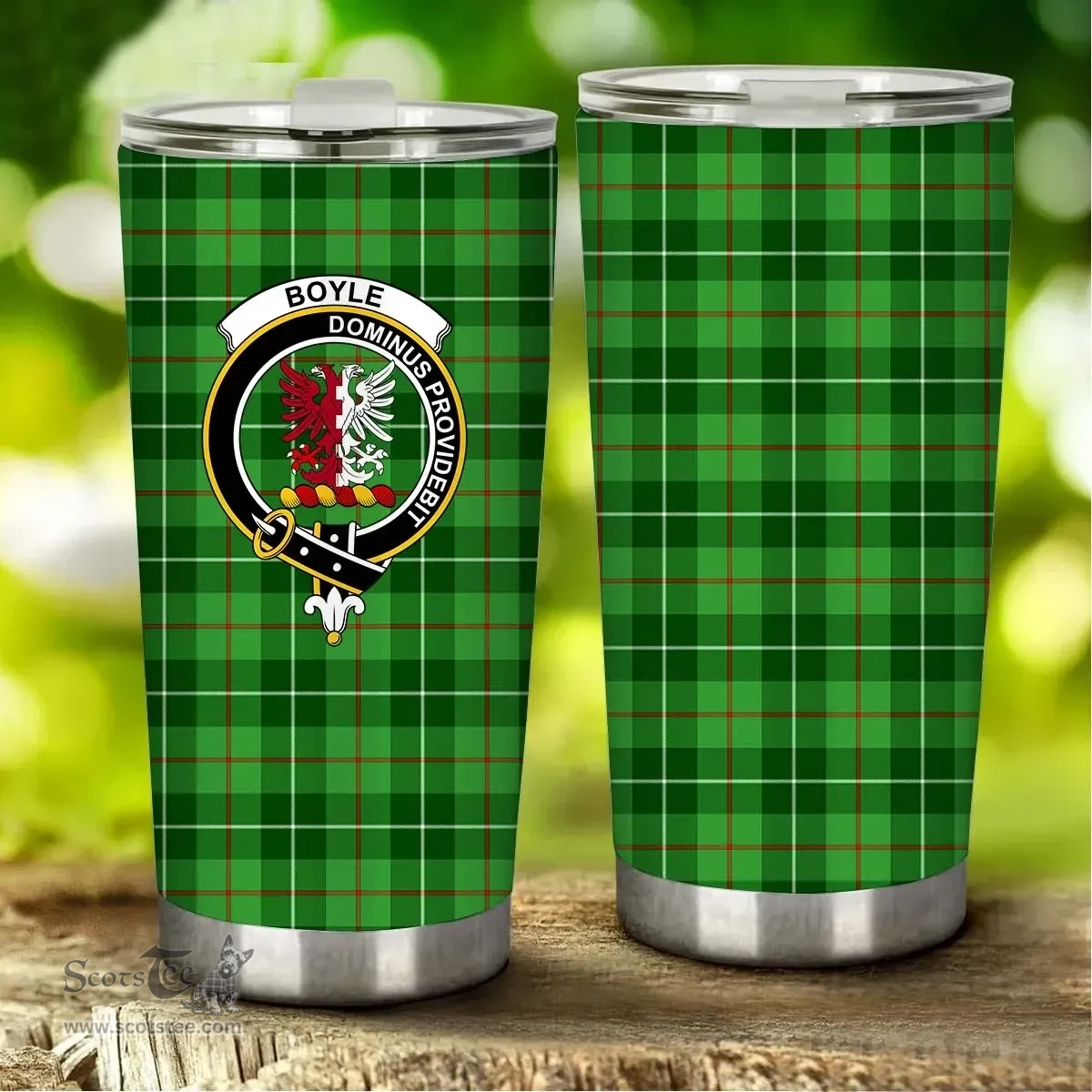 Scottish Boyle Clan Tartan Tumbler - Stainless Steel Glitter Tumbler Scottish Plaid Tartan Plaid