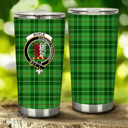 Scottish Boyle Clan Tartan Tumbler - Stainless Steel Glitter Tumbler Scottish Plaid Tartan Plaid