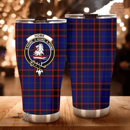 Scottish Home (or Hume) Clan Tartan Tumbler - Curved Glitter Tumbler Scottish Plaid Tartan Plaid