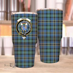 Scottish Hope Clan Tartan Tumbler - Stainless Steel Glitter Tumbler Scottish Plaid Tartan Plaid