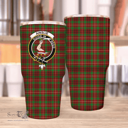 Scottish Ainslie Clan Tartan Tumbler - Stainless Steel Glitter Tumbler Scottish Plaid Tartan Plaid