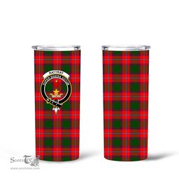 Scottish Rattray Clan Tartan Tumbler - Tall Glitter Tumbler Scottish Plaid Tartan Plaid