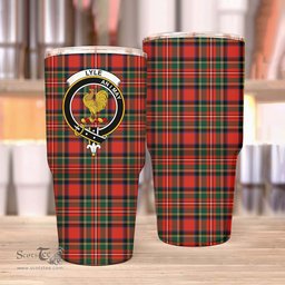 Scottish Lyle Clan Tartan Tumbler - Stainless Steel Glitter Tumbler Scottish Plaid Tartan Plaid