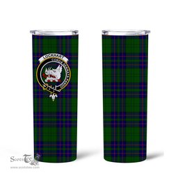 Scottish Lockhart Clan Tartan Tumbler - Tall Glitter Tumbler Scottish Plaid Tartan Plaid