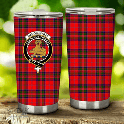 Scottish MacGillivray Clan Tartan Tumbler - Stainless Steel Glitter Tumbler Scottish Plaid Tartan Plaid