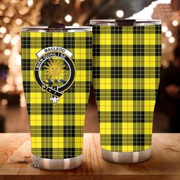 Scottish MacLeod of Lewis Clan Tartan Tumbler - Curved Glitter Tumbler Scottish Plaid Tartan Plaid