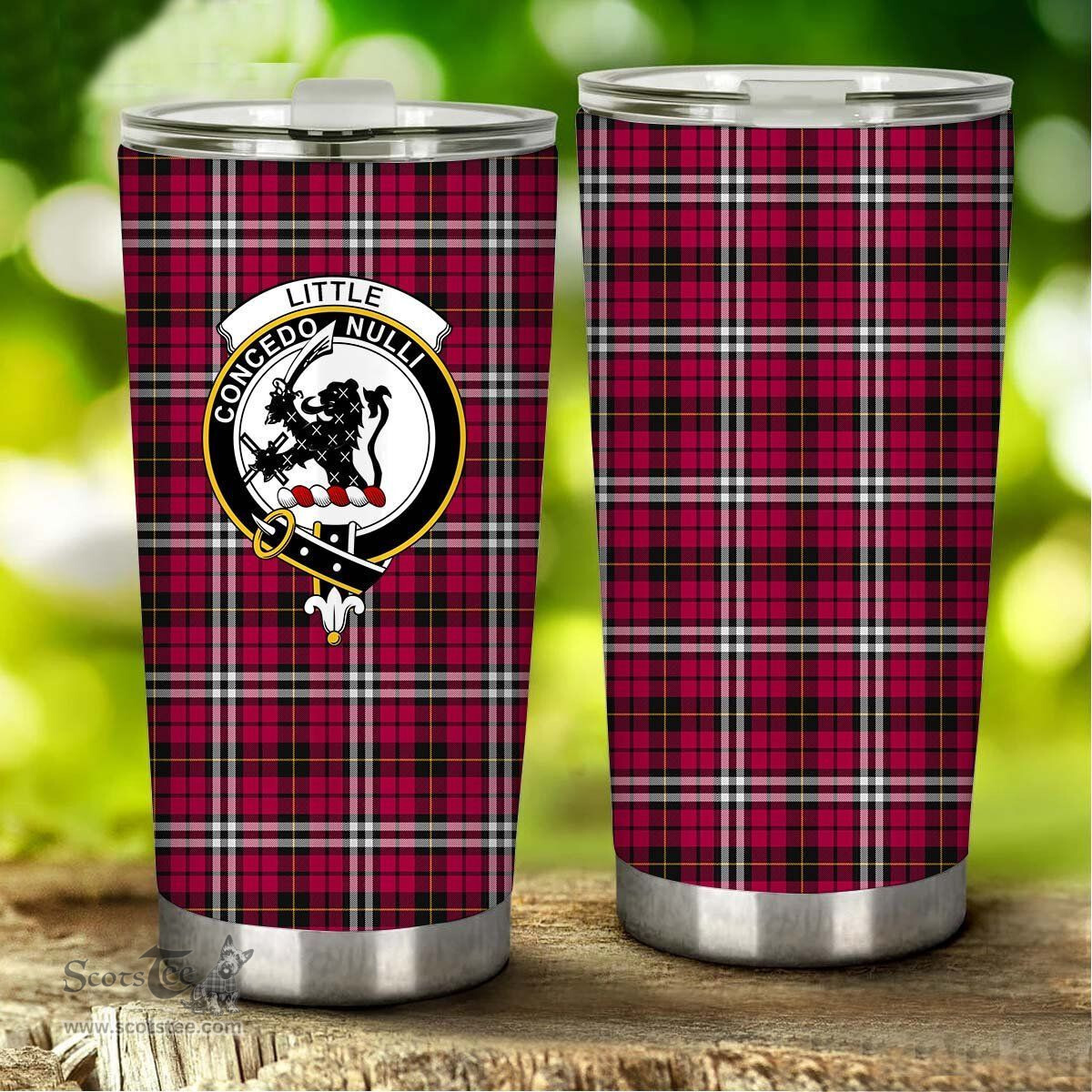 Scottish Little Clan Tartan Tumbler - Stainless Steel Glitter Tumbler Scottish Plaid Tartan Plaid