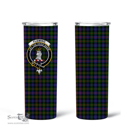 Scottish Fleming Clan Tartan Tumbler - Tall Glitter Tumbler Scottish Plaid Tartan Plaid