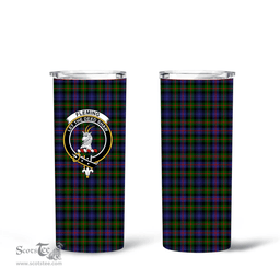 Scottish Fleming Clan Tartan Tumbler - Tall Glitter Tumbler Scottish Plaid Tartan Plaid