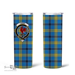 Scottish Laing Clan Tartan Tumbler - Tall Glitter Tumbler Scottish Plaid Tartan Plaid