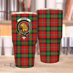 Scottish Fairlie Clan Tartan Tumbler - Stainless Steel Glitter Tumbler Scottish Plaid Tartan Plaid