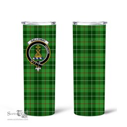 Scottish Galloway Clan Tartan Tumbler - Tall Glitter Tumbler Scottish Plaid Tartan Plaid