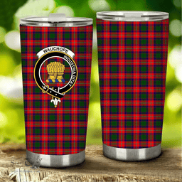 Scottish Wauchope (or Waugh) Clan Tartan Tumbler - Stainless Steel Glitter Tumbler Scottish Plaid Tartan Plaid
