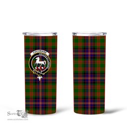 Scottish Cochrane Clan Tartan Tumbler - Tall Glitter Tumbler Scottish Plaid Tartan Plaid