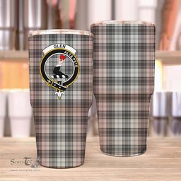Scottish Glen Clan Tartan Tumbler - Stainless Steel Glitter Tumbler Scottish Plaid Tartan Plaid