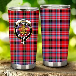 Scottish Udny Clan Tartan Tumbler - Stainless Steel Glitter Tumbler Scottish Plaid Tartan Plaid