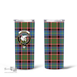 Scottish Norvel Clan Tartan Tumbler - Tall Glitter Tumbler Scottish Plaid Tartan Plaid