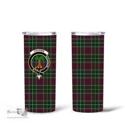 Scottish Crosbie Clan Tartan Tumbler - Tall Glitter Tumbler Scottish Plaid Tartan Plaid