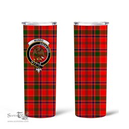 Scottish Munro Clan Tartan Tumbler - Tall Glitter Tumbler Scottish Plaid Tartan Plaid