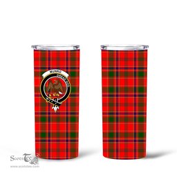 Scottish Munro Clan Tartan Tumbler - Tall Glitter Tumbler Scottish Plaid Tartan Plaid