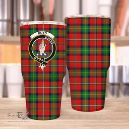 Scottish Boyd Clan Tartan Tumbler - Stainless Steel Glitter Tumbler Scottish Plaid Tartan Plaid