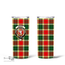 Scottish Gibson Clan Tartan Tumbler - Tall Glitter Tumbler Scottish Plaid Tartan Plaid