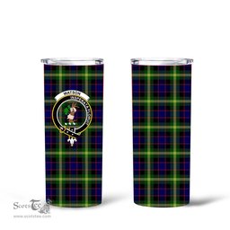 Scottish Watson Clan Tartan Tumbler - Tall Glitter Tumbler Scottish Plaid Tartan Plaid