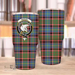 Scottish Norvel Clan Tartan Tumbler - Stainless Steel Glitter Tumbler Scottish Plaid Tartan Plaid