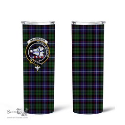 Scottish Galbraith Clan Tartan Tumbler - Tall Glitter Tumbler Scottish Plaid Tartan Plaid