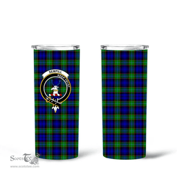 Scottish Sempill Clan Tartan Tumbler - Tall Glitter Tumbler Scottish Plaid Tartan Plaid