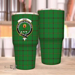 Scottish Don Clan Tartan Tumbler - Stainless Steel Glitter Tumbler Scottish Plaid Tartan Plaid