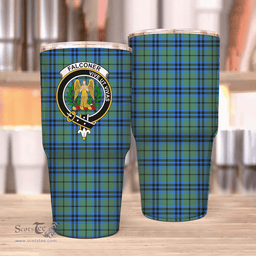 Scottish Falconer Clan Tartan Tumbler - Stainless Steel Glitter Tumbler Scottish Plaid Tartan Plaid