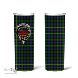 Scottish Farquharson Clan Tartan Tumbler - Tall Glitter Tumbler Scottish Plaid Tartan Plaid