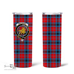 Scottish MacTavish Clan Tartan Tumbler - Tall Glitter Tumbler Scottish Plaid Tartan Plaid