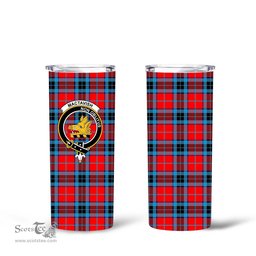 Scottish MacTavish Clan Tartan Tumbler - Tall Glitter Tumbler Scottish Plaid Tartan Plaid