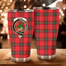 Scottish -on Clan Tartan Tumbler - Curved Glitter Tumbler Scottish Plaid Tartan Plaid