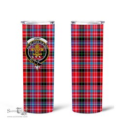 Scottish Udny Clan Tartan Tumbler - Tall Glitter Tumbler Scottish Plaid Tartan Plaid