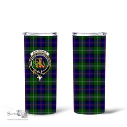 Scottish MacThomas Clan Tartan Tumbler - Tall Glitter Tumbler Scottish Plaid Tartan Plaid