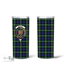 Scottish Baillie Clan Tartan Tumbler - Tall Glitter Tumbler Scottish Plaid Tartan Plaid